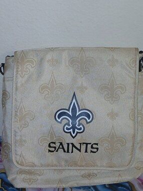 New Orleans Saints Messenger Diaper Bag Insulated Compartment